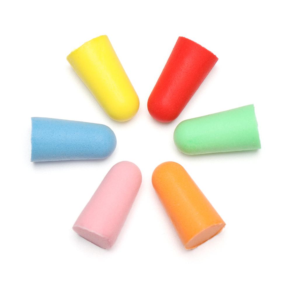Random Color Sleeping Travel Rebound Anti-noise Soft Polyurethane Foam Tapered Earmuffs Earplugs