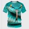 Summer Cool and Breathable Animal Snake Pattern Men's T-shirt Fashion Casual Cool Street Fashion Harajuku Round Neck Short Sleeved T-shirts