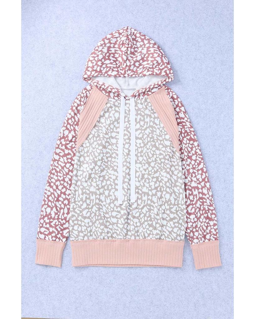 Azura Exchange Толстовка с капюшоном с леопардовым принтом