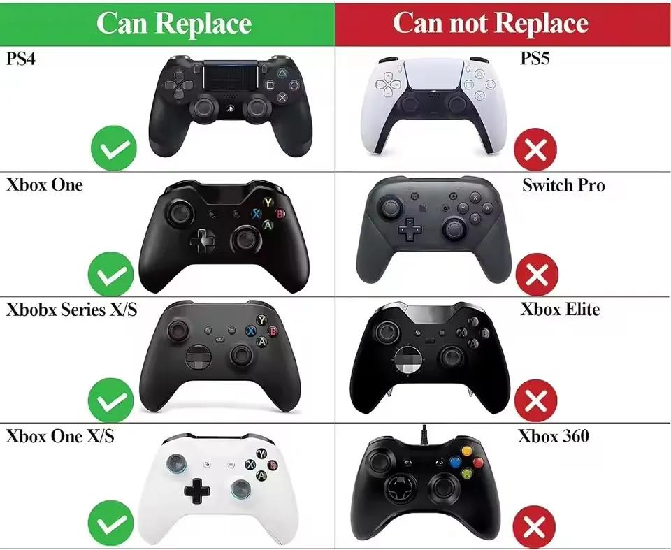 10 шт. Сменные стики для геймпада PS5 PS4 PS3 Аналоговые стики для XBOX ONE Series 360 Колпачки для джойстика Запчасти для ремонта