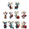 Swing Animal Goat Hanging Pendants Cartoon Goat Xmas Tree Ornament  for Cars Backpacks