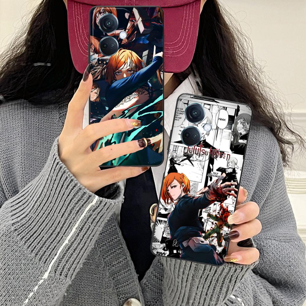 Jujutsu Kaisen Nobara Mobile Phone Case for OPPO Reno 14 13 12 11 10 9 8 7 6 5 F T Pro 5G Colorful Printing Cover Pretty Cover