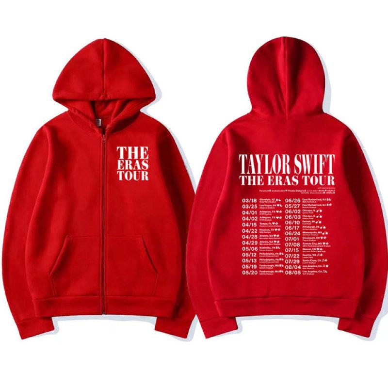 Худи на молнии Taylor Tour 2023 Eras The World Tour Женское Эстетичное Худи на молнии Модное Оверсайз Худи Пальто Harajuku