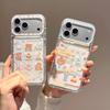 Модный чехол для телефона iP17promax 15/16 серии IMD с боковым профилем, чехол для наушников с рисунком Медведь и Десертный Медведь, противоударный.