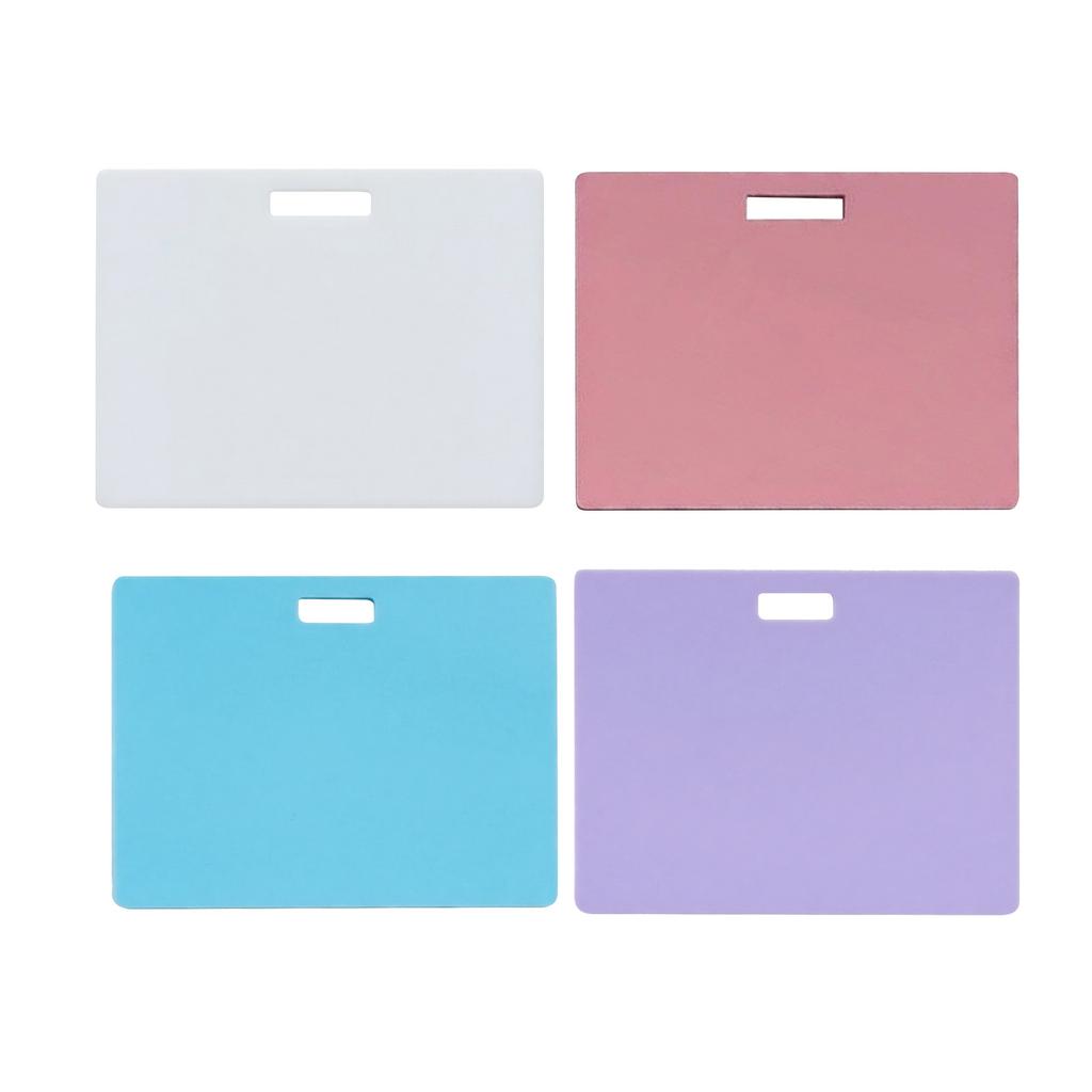 Reusable Erasable Badge Note Pads with Handle Portable Dry Erase Whiteboard Surface for Writing Messages and Reminders Set of Four