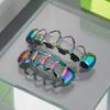 2Pcs/Set Glossy Charm Teeth Grillz Classic Hollow Teeth Grillz Braces  Stage Props
