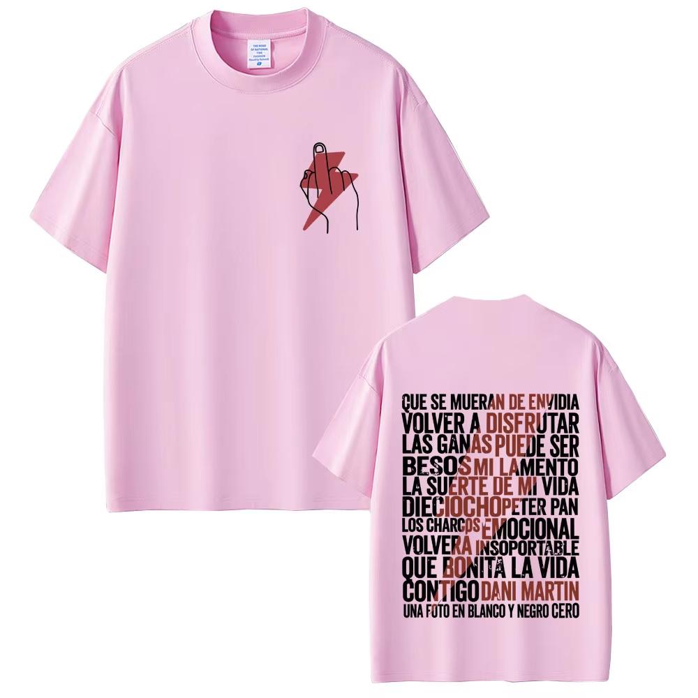 Dani Martin La Montana Rusa Graphic Tshirt 2026 summer Men Women Fashion Short Sleeve Male Casual High Quality Soft Cotton Top