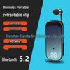 Bluetooth-наушники с клипсой для звонков и музыки, 20-часовая работа от аккумулятора, голосовое оповещение о номере входящего вызова