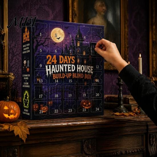Advent Calendar for Halloween 2026, 24 Days Countdown with Collectible Mini Figures, Spooky Doll Figurines Kids, Party Favors Decorations Kids
