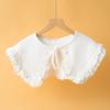 Korean Big Lapel Fake Collars Shawl Shoulder Wraps Detachable Collar for Women False Collar Shirt Vintage False Collar