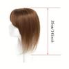 Женский синтетический топпер для волос длиной 12–14 дюймов, прямые волосы, средняя часть, слегка волнистые, заколка с челкой, идеально подходит для всех типов волос