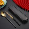 3 in 1 Forks and Spoon Chopsticks Set Stainless Steel Travel Flatware  Kitchen Accessories