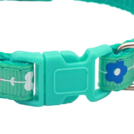2 Pcs Pet Collar with Bell Floral Design Cat Collar with Buckle Adjustable Puppy Collar for Tiny Boys Girls Kitten Dogs Small Animals