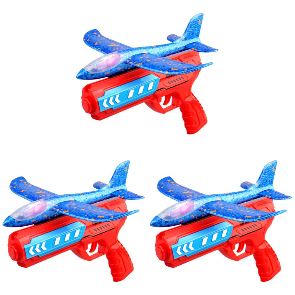 Игрушки для запуска самолетов Спорт на открытом воздухе Летающие игрушки Пенопластовая пусковая установка Катапульта Самолет Пистолет Катапульта Самолет Подарки на день рождения для мальчиков и девочек