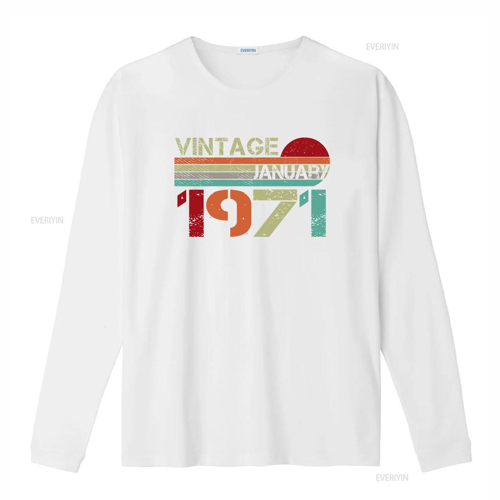Vintage Born In January Birth Year Of Its My Birthday T Shirt vintage Washed designer clothes Casual Stretched Slightly