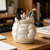 Кружка-подставка для ручек в форме пуховика, 3D-печатный настольный органайзер, креативный держатель для карандашей в виде пальто для кистей для макияжа, декор для домашнего офиса