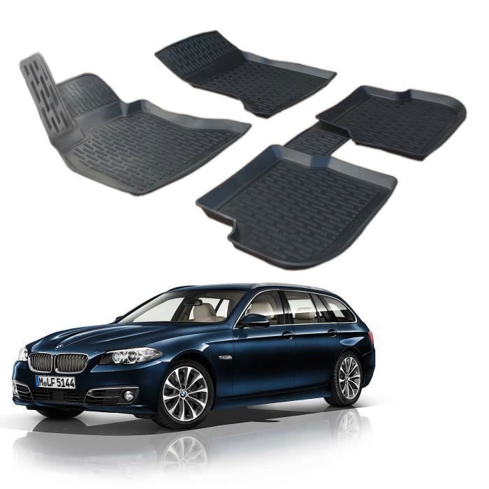 SCOUTT 3D Tapis de sol en caoutchouc pour BMW 5 Série F11 - Sur mesure - Résistant à l'eau - Design 3D