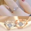 Korean Four-Leaf Clover Zircon Adjustable Ring