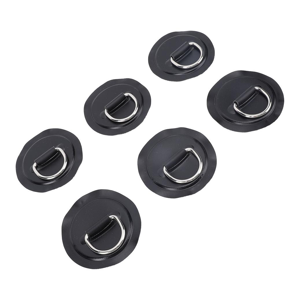 Stainless Steel D Ring Patch Kit PVC Paddle Board D Rings with Rope Hooks for Kayak Inflatable Boat