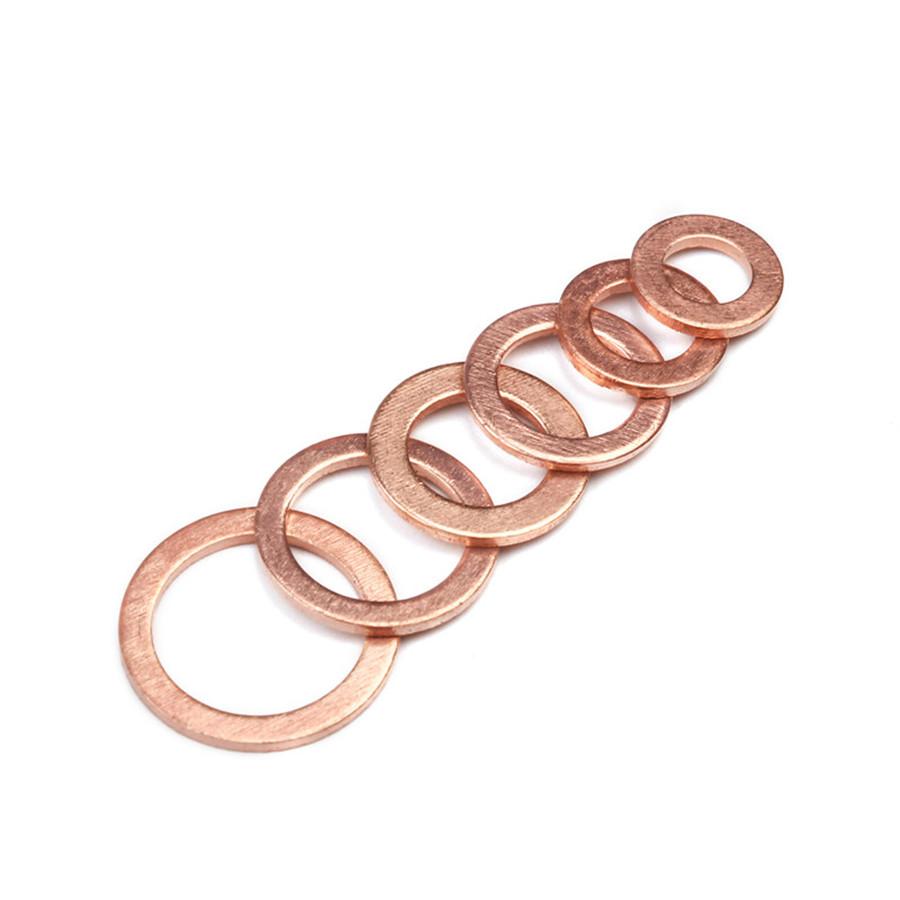 120 шт. M5 M6 M8 M10 M12 T3 Медная уплотнительная шайба для лодки, уплотнительная шайба, плоское уплотнение