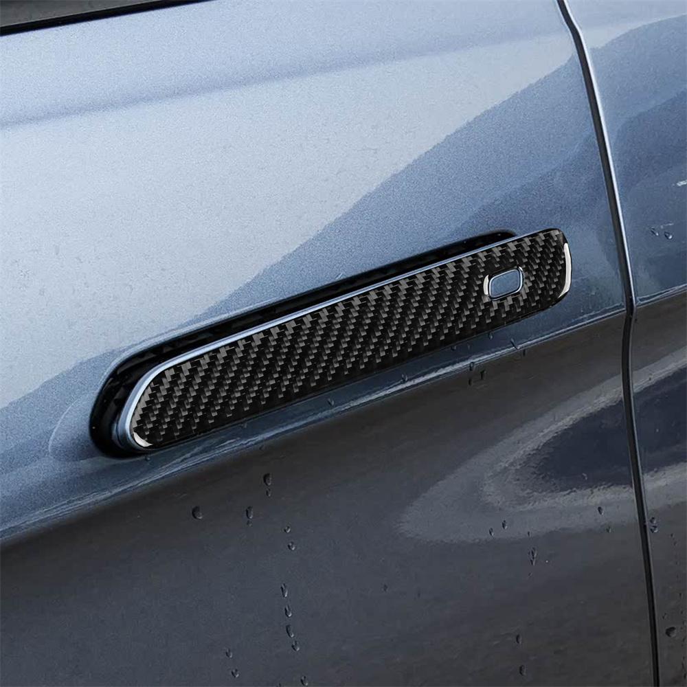 4pcs Carbon Fiber Car Door Handle Stickers For BYD Seal 22-25