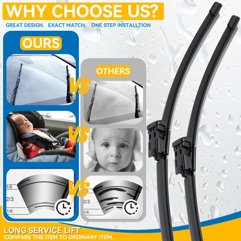 Erick's Wiper Front & Rear Wiper Blades Set For Renault Espace V 2015 - 2023 Windshield Windscreen Window 30"+28"+12"
