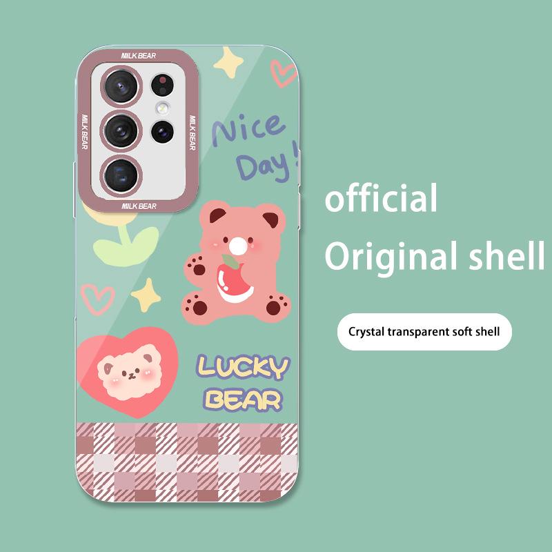 Samsung S23pulsluck Bear 22Ultra All-Inclusive A55 Прозрачный 13 Creative FE Niche Pro Чехол