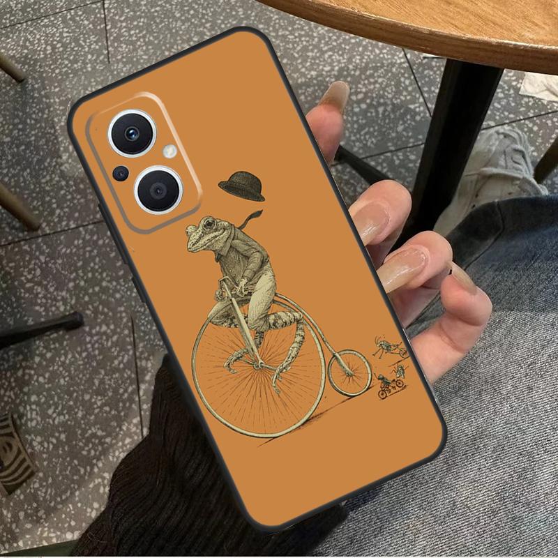 Винтажный Ретро Лягушка Грибы Для OPPO Reno 10 11 12 13 14 Pro 7 8 Lite 8T 11F 12F 13F 14F OPPO Find X8 X9 X5 X6 Pro Чехол