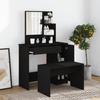 VidaXL Dressing Table with Mirror Black 86.5x35x136 Cm 802958