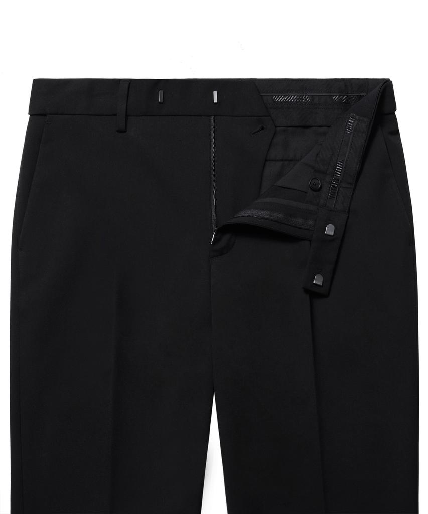 MUSINSA STANDARD Tapered Hidden Elastic Waist Length Slacks [Black]