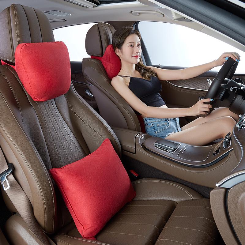 Пара подушек подголовника и поясничной поддержки для автомобиля Mercedes-Benz Maybach