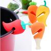 Cute Silicone Pot Lid Anti-spill Rack Heat-resistant Anti-Overflow Stoppers Pot Cover Lifter Holder Creative Kitchen Tool Gadget