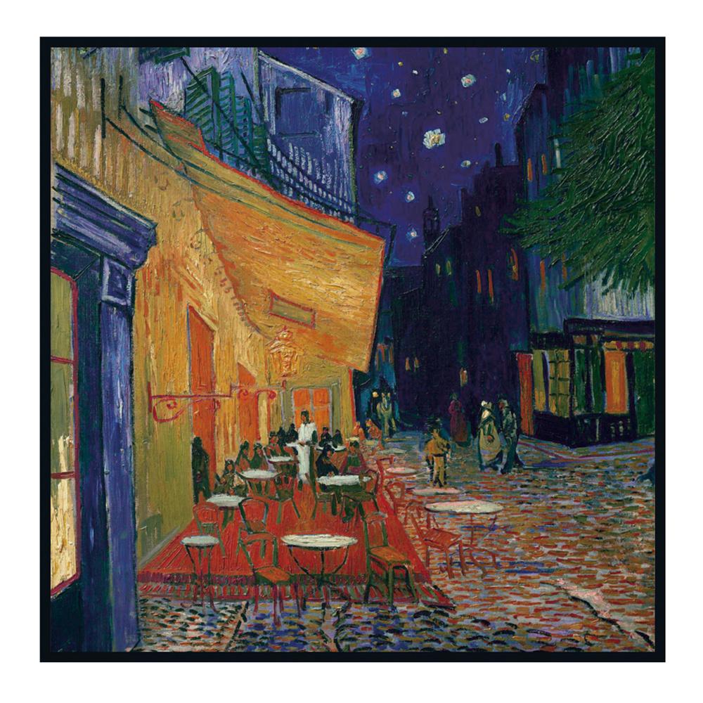 Silk Scarf Women Oil Painting Square Scarves Head Echarpes Silk Foulards Femme Wraps Beach Shawls Bandana Lady Hijabs 90CM