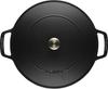 STAUB Сотейник Черный Двуручный Чугунный Эмалированный Горшок Неглубокий Сукияки Совместимый с IH Японский Бразьер "Braiser 24см" [Авторизованный Продукт] 40511-473