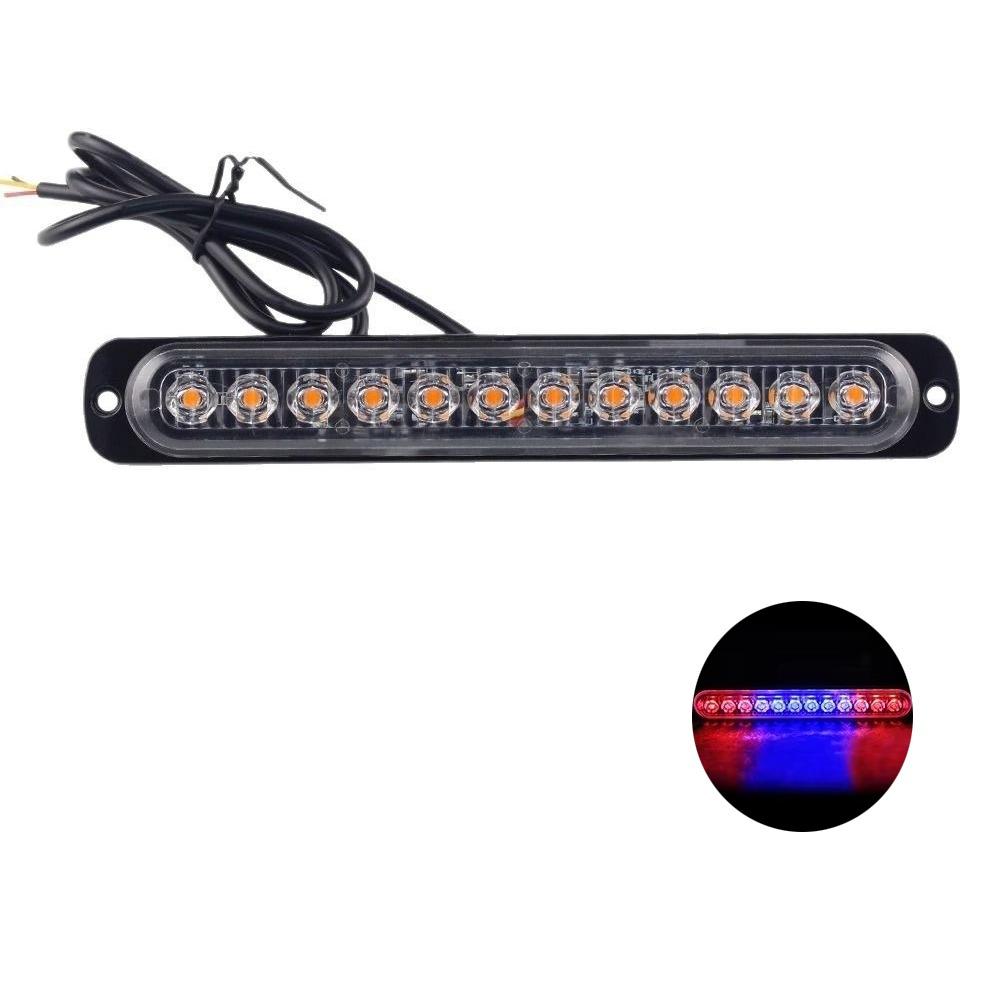 Waterproof 12 LED Stroboscopes Strobe 12-24V Constantly Bright Lights Emergency Flashing Light Side Marker Light Bars
