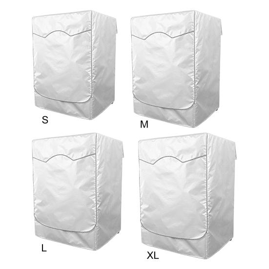 Washing Machine Cover Breathable Dust-proof Silver Color Good Heat Dissipation Washer Cover for Balcony