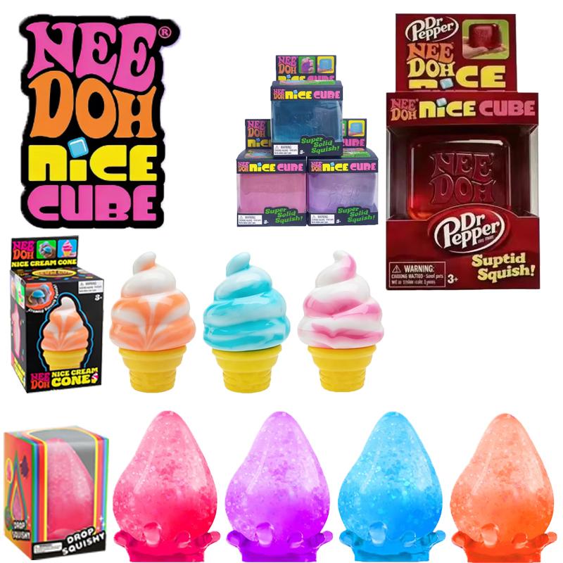 Новая модель Dr Pepper Nice Cube Кубик-антистресс из непрозрачной упаковки, Мягкий кубик-фиджет для сжатия для детей и взрослых, Сенсорная игрушка для снятия тревожности