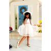 Princess Girl White Dress with Hat and Lace