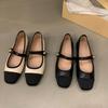 Туфли-бананы на плоской подошве с квадратным носком, французские туфли Мэри Джейн, женская обувь, новинка лета 2025 года, женская обувь с мягкой подошвой Xiaoxiangfeng