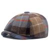 Plaid Beret Autumn Winter Warm Forward Hat Male Newsboy Hat Octagonal Hat Paintsman Hat