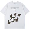 2024 Hip Hop Streetwear T Shirt Men Lost Soul Shadow Graphic TShirt Harajuku Cotton Loose Tshirt Short Sleeve Tops Tees Hipster