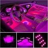 Car LED Strip Light, EJ'S SUPER CAR 4Pcs 36 LED Car Interior Lights Under Dash Lighting Waterproof Kit,Atmosphere Neon Lights Strip For Car,DC