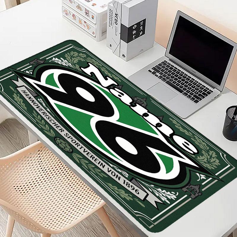 Custom Name Personalized Hannover 96 Football Pattern Mousepad, Laptop PC Desk Mat, Decorative Desk Mat for Home Keyboard Pad Gift