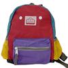 Canvas Blocked Color Backpack With Nylon Simple For Children Backpack Spine