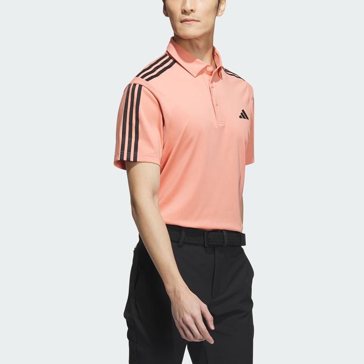 adidas Рубашка поло Heat.Rdy с тремя полосками, мужская рубашка поло, земляно-коричневый HY0989