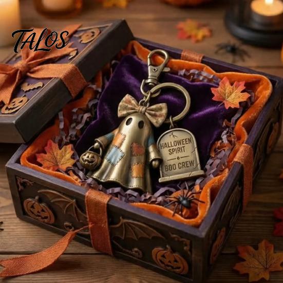 Festive Halloween Keyring 1/2Pcs Spirit Boo Crew Ghost Keychain, Spooky Accessory for Keys Seasonal Keychain Charm Bags Lanyards, Perfect Gift Lovers