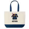 Tote Bag - PLANETEE - Super Golfeuse - Fond Bleu - Coton - 40 X 45 Cm