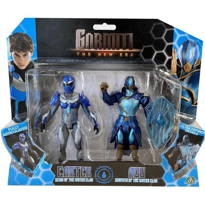 Coffret figurines - GORMITI - Scion et Gormiti associé Eau - Carter et Aqu - 15 cm - À partir de 4 ans - GRV194