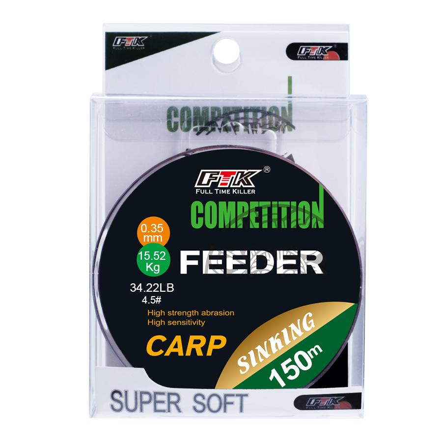 FTK 150M/300M/ Леска с фторуглеродным покрытием 0,14 мм-0,50 мм 15,35-44,75 фунтов из углеродного волокна, поводковая леска для рыболовной приманки, тонущая леска, Япония