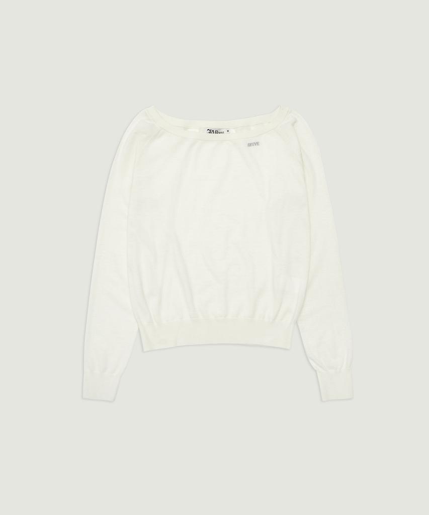 GROVE Juno Off-Shoulder Knit (Ivory)